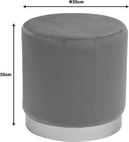 Σκαμπό Dash pakoworld βελούδο σάπιο μήλο-χρυσό Φ35x35εκ