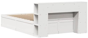 vidaXL Σκελετός Κρεβ. Χωρίς Στρώμα Λευκό 140x200 εκ Μασίφ Πεύκο