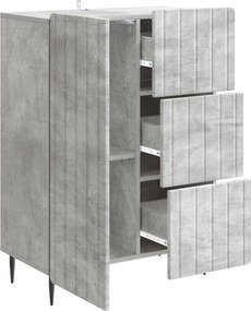 vidaXL Πλαϊνό γραφείο Γκρι Σκυροδέματος 66 x 34,5 x 92 cm