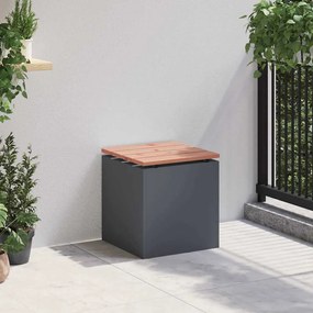 vidaXL Παγκάκι κήπου Ανθρακί 40 x 40 x 43 cm Ατσάλι