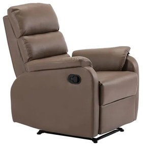COMFORT Πολυθρόνα Relax Σαλονιού - Καθιστικού PU Cappuccino 79x97x101cm Ε9732,4