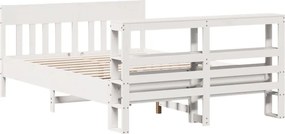vidaXL Σκελετός Κρεβ. Χωρίς Στρώμα Λευκό 120x200 εκ Μασίφ Πεύκο
