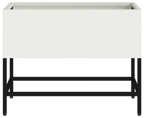 vidaXL Αναδιπλούμενη Κηπευτική Γλάστρα 60x26x45 εκ Λευκός Χάλυβας