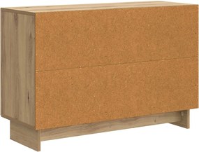 vidaXL Πλαϊνό γραφείο Artisan Δρυς 89 x 34,5 x 60 εκ.