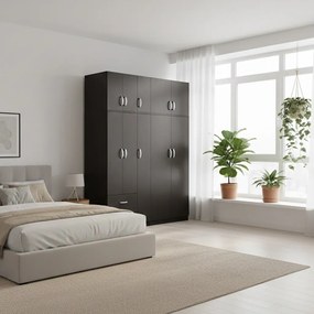 Ντουλάπα πεντάφυλλη με πατάρι Lego I  wenge 170x42x240εκ