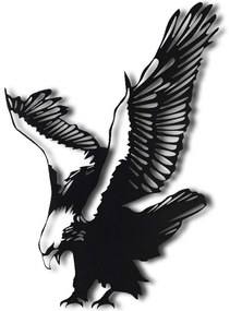 Διακοσμητικό Τοίχου Eagle 805BSG1023 40x52cm Black Wallity Metal