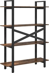 vidaXL Ράφι Βιβλίων Καπνιστό Δρύς 100 x 33,5 x 140 εκ