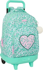 Σχολική Τσάντα με Ρόδες Safta Cuore Μέντα 33 x 45 x 22 cm