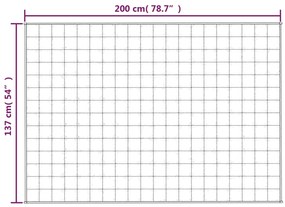vidaXL Κουβέρτα Βαρύτητας Γκρι 137 x 200 εκ. 10 κ. Υφασμάτινη