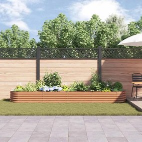 vidaXL Ανεβασμένο Κρεβάτι Καφέ 400 x 80 x 44 cm Ατσάλι
