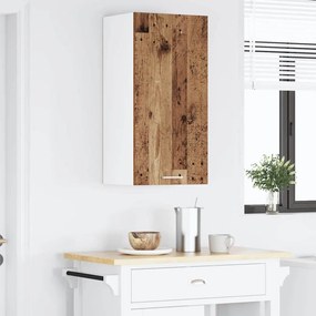 vidaXL Κρεμαστό ντουλάπι Παλαιό Ξύλο και Λευκό 40 x 31 x 80 εκ.