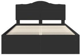 vidaXL Σκελετός Κρεβατιού Μαύρο 160 x 200 cm Στερεά ξυλεία πεύκου