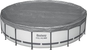 Bestway Κάλυμμα Πισίνας Ø5,49 μ Γύρος Πολυεστέρας Γκρι