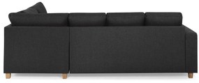 Γωνιακός Καναπές Scandinavian Choice C154, Ανθρακί, Δρυς, 254x194x82cm, Πόδια: Ξύλο | Epipla1.gr
