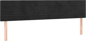 vidaXL Κρεβάτι Boxspring με Στρώμα Μαύρο 160x200 εκ. Βελούδινο