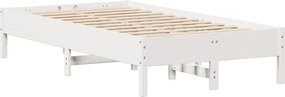 vidaXL Σκελετός Κρεβ. Χωρίς Στρώμα Λευκό 120x190 εκ Μασίφ Πεύκο