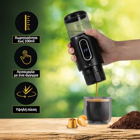 HomeVero Portable Espresso Maker Black