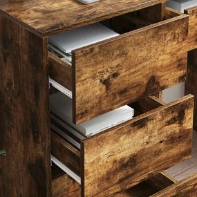 VidaXL Γραφείο Καπνιστό Δρύς 90 x 37,5 x 75 cm Επεξεργασμένο Ξύλο