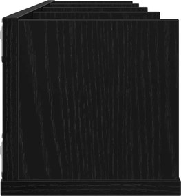 vidaXL Ράφι Τοίχου Μαύρη Οξυά 100 x 18 x 18 εκ Επεξεργασμένο ξύλο