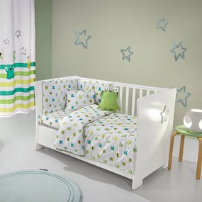 Σεντόνια Βρεφικά Monsters (Σετ 3τμχ) Lime Saint Clair Cradle 115x170cm 100% Βαμβάκι