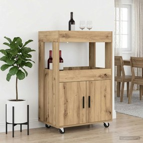 vidaXL Καλάθι Μπαρ Artisan Δρυς 60 x 39.5 x 89 εκ. Επεξεργασμένο Ξύλο