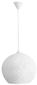 Φωτιστικό Οροφής Silk-02 Φ35 1/L Pendel Ε/27 31-1142 White Heronia Rope