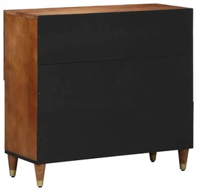 vidaXL Γραφείο με ράφι Καφέ 80 x 33.5 x 75 εκ Μασίφ ξύλο μάνγκο