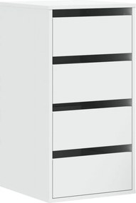 vidaXL Συρταριέρα Γωανική Λευκή 40x41x76 εκ. από Επεξεργασμένο Ξύλο
