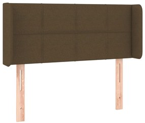 vidaXL Κεφαλάρι Κρεβατιού LED Σκούρο Καφέ 83x16x78/88 εκ. Υφασμάτινο