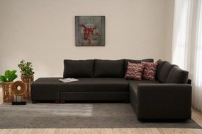 Corner Sofa-Bed Aly Left - Anthracite Anthracite