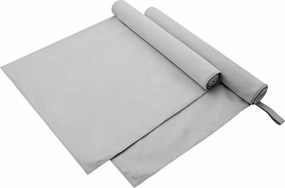 vidaXL Αθλητικές Πετσέτες 2 pcs Γκρι 180 x 90 cm