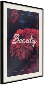 Αφίσα - Beauty of the Flowers - 20x30 - Μαύρο - Με πασπαρτού