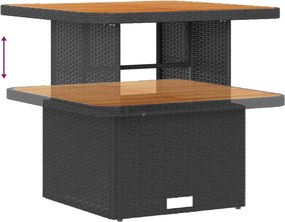 vidaXL Σετ Καναπέ Κήπου 8 pcs Μαύρο συνθετικό ρατάν