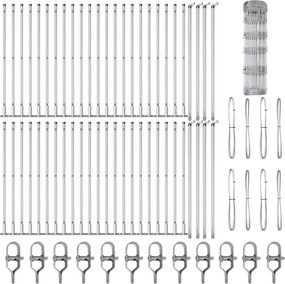 vidaXL Στύλος Περιφράξεων Γαλβανισμένο 100 x 0,8 μ Ατσάλι