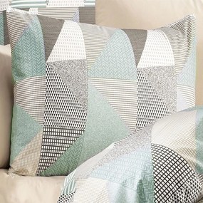 Μαξιλαροθήκη Geometrical 330 Green-Beige DimCol 50Χ70 100% Cotton Flannel