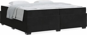 vidaXL Σκελετός Κρεβατιού με στρώμα Μαύρο 200 x 200 cm ύφασμα