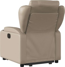 vidaXL Πολυθρόνα Ανακλινόμενη με Ανύψωση Καπουτσίνο Συνθ. Δέρμα