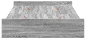 vidaXL Κρεβάτι με αποθηκευτικό χώρο Γκρι sonoma 120 x 200 cm