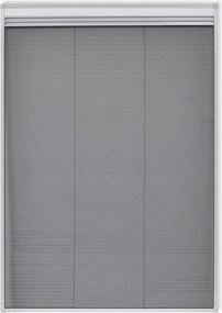 vidaXL Σήτα Παράθυρου Πλισέ 160 x 80 εκ. Αλουμινίου με Σκίαστρο