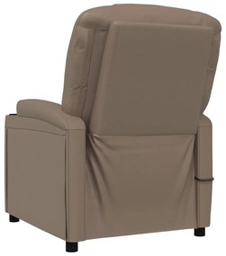 vidaXL Πολυθρόνα Μασάζ Ανακλινόμενη Καπουτσίνο Συνθ. Δέρμα