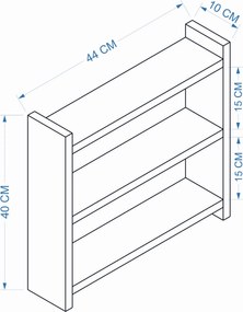 Ράφι Κουζίνας Ανθρακί COSMIC 44x10x40