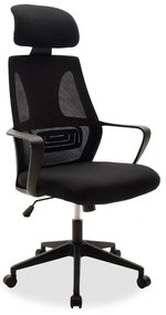 Καρέκλα γραφείου διευθυντή Dolphin pakoworld με ύφασμα mesh χρώμα μαύρο Model: 090-000004