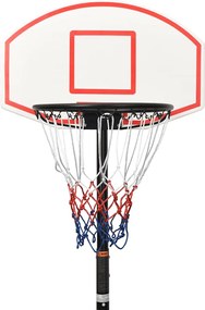 vidaXL Μπασκέτα Λευκή 216-250 εκ. από Πολυαιθυλένιο