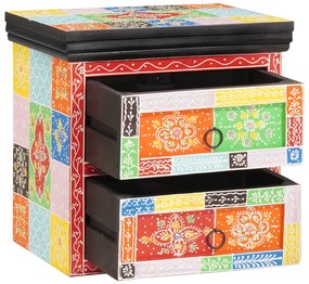 vidaXL Πολύχρωμο Κομοδίνο 40x30x40 εκ. Σαγκουίνι