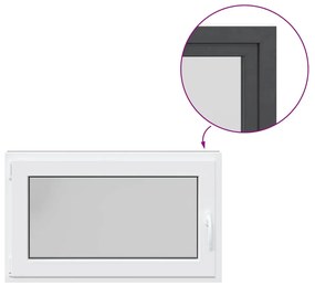 vidaXL Παράθυρο Υπογείου "RISOR" 100x70 εκ. Ανακλινόμενο & Περιστρεφόμενο DIN Αριστερό Ανθρακί