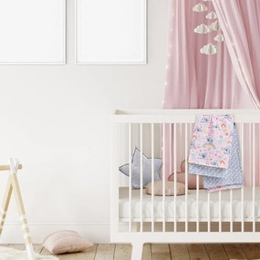 Σεντόνια Βρεφικά 4934 (Σετ 2τμχ) Pink-Grey Das Home Crib 70x120cm 100% Βαμβάκι