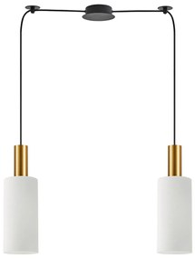 Φωτιστικό Οροφής Δίφωτο Homelighting 77-8655 Gold/White