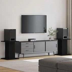 vidaXL Βάσεις Ηχείων 2 pcs Μαύρη Οξυά 30 x 30 x 40 cm