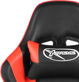 vidaXL Καρέκλα Gaming Περιστρεφόμενη Κόκκινη PVC