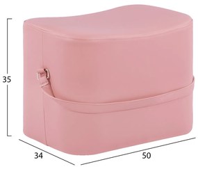 Σκαμπό Beate Με Pu Σε Απόχρωση Σαπιου Μηλου 50x34x35Υ Εκ.
